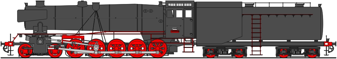 Class 533BB 4-10-0 with poppet valves