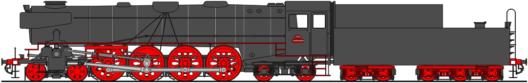 Class 434C 4-8-4 with poppet valves (1962)